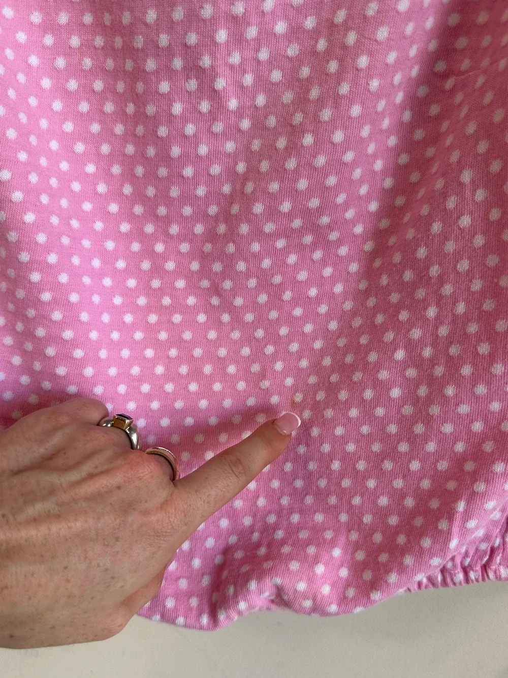 Vintage 60s pink polkadot matching set